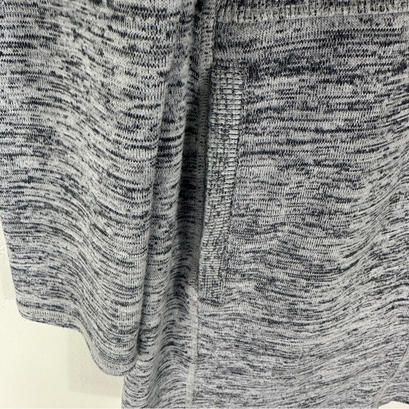 Athleta Techie Sweat Popover Dress Drawstring Hoodie Flint Heather Grey Small - Picture 7 of 11